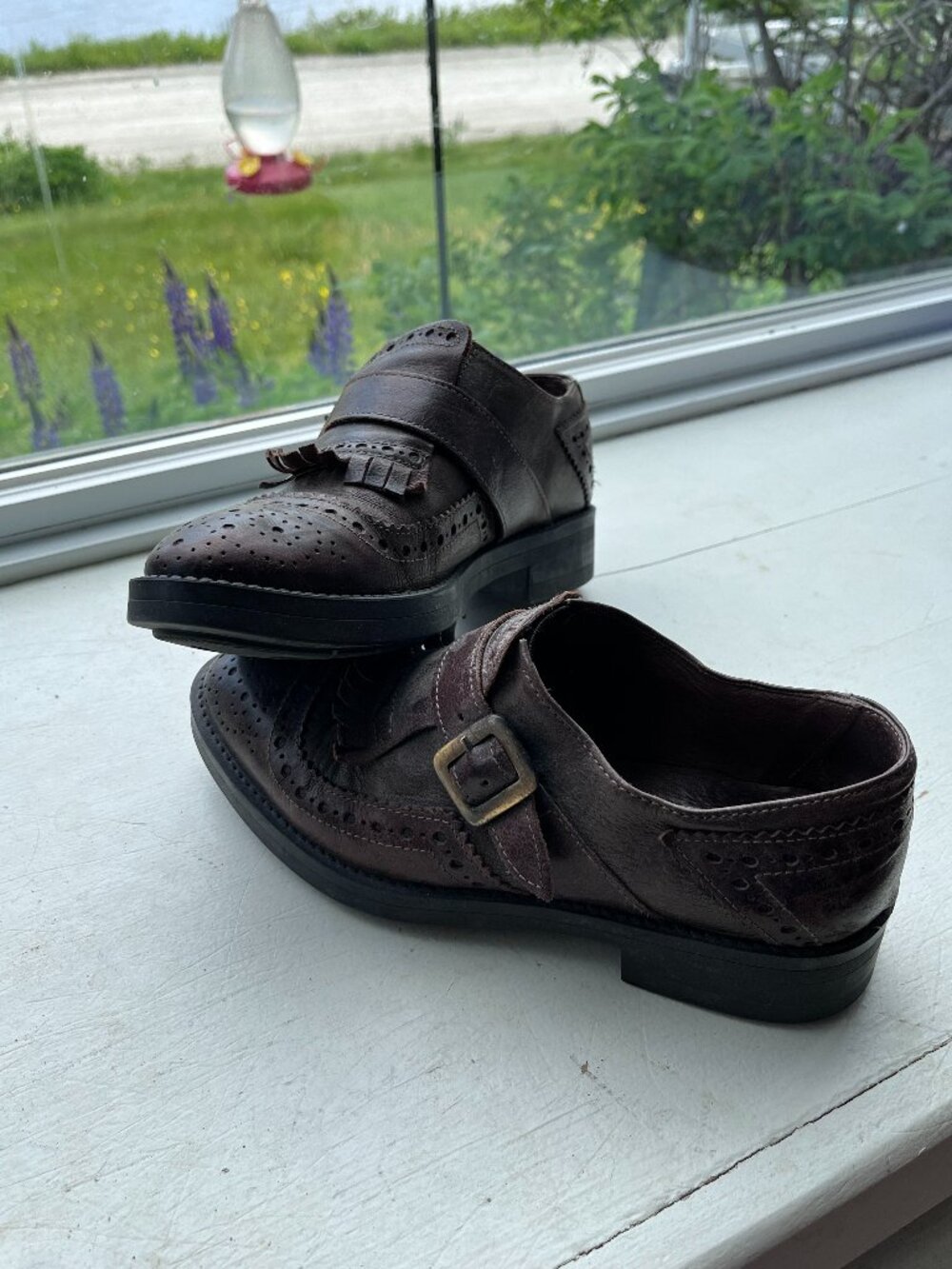 Oxford x Buckle/Fringe Slide-on Italian Shoe by Gravitypope (Size Women's 6.5)